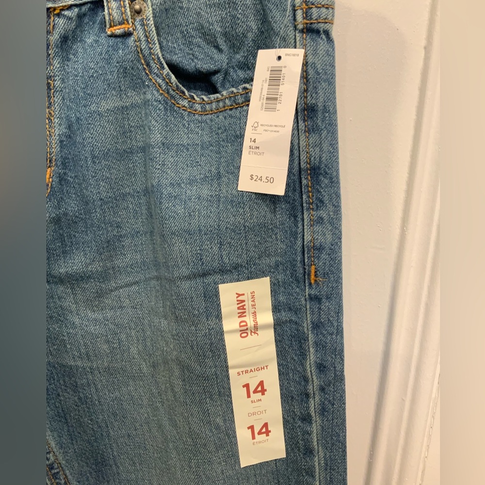 NWT Old Navy Famous Jeans Slim Straight Leg - Size 14 - Picture 3 of 3